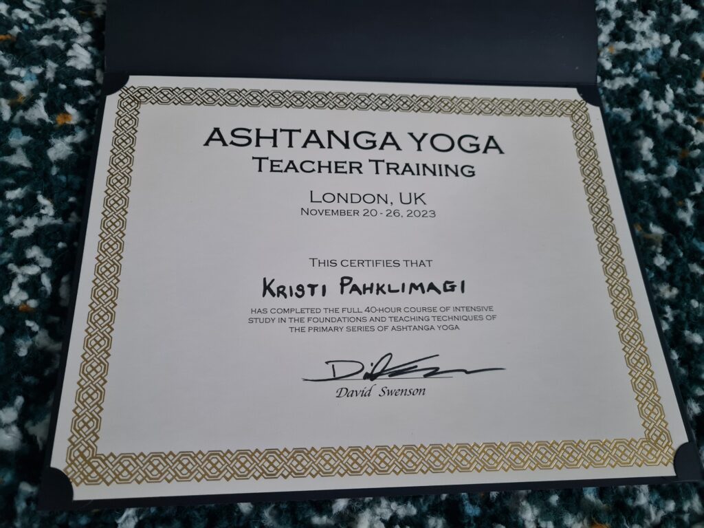 Ashtanga õpetaja koolitus Londonis 2